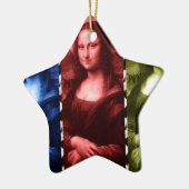 Mona Lisa Animal Print Primaire kleuren Keramisch Ornament (Links)