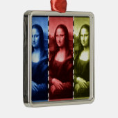 Mona Lisa Animal Print Primaire kleuren Metalen Ornament (Rechts)