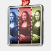 Mona Lisa Animal Print Primaire kleuren Metalen Ornament (Links)