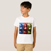 Mona Lisa Animal Print Primaire kleuren T-shirt (Voorkant volledig)
