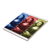 Mona Lisa Animal Print Primaire kleuren Tegeltje (Zijkant)