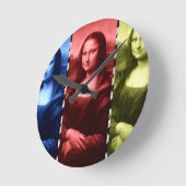 Mona Lisa Animal Print Primary Colors Ronde Klok (Hoek)