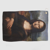 Mona Lisa & Art Golfhanddoek / Leonardo da Vinci (Horizontaal)
