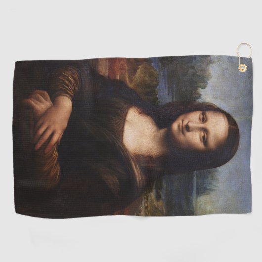 Mona Lisa & Art Golfhanddoek / Leonardo da Vinci (Horizontaal)