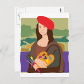 Mona Lisa Artist Briefkaart (Voorkant / Achterkant)