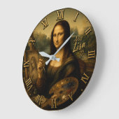 Mona Lisa Artist Funny Fine Art Painter Grote Klok (Hoek)