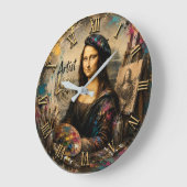 Mona Lisa Artist Funny Painter Studio Grote Klok (Hoek)