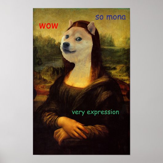Mona Lisa Artistic Doge Poster (Voorkant)