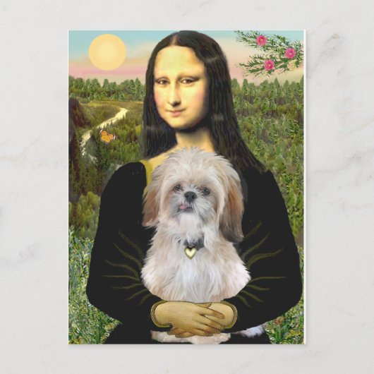 Mona Lisa - AShih Tzu (P) Briefkaart (Voorkant)