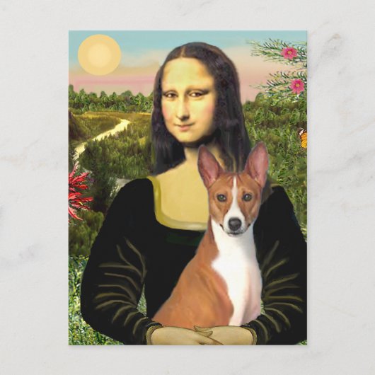 Mona Lisa - Basenji 1 Briefkaart (Voorkant)