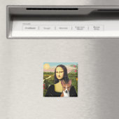 Mona Lisa - Basenji 1 Magneet (Insitu (Vaatwasser))