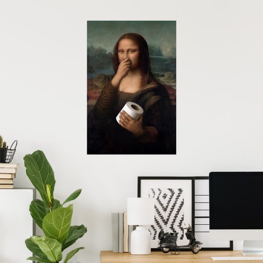 Mona Lisa Bathroom Poster (Thuiskantoor)