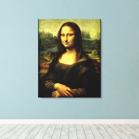 Mona Lisa, beeldende kunst schilderen Canvas Afdruk (Insitu (Houten vloer))