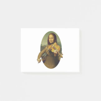Mona Lisa beoefent viool of altviool Post-it® Notes