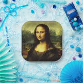 Mona Lisa, beroemd schilderij, Papieren Bordje (Feest)