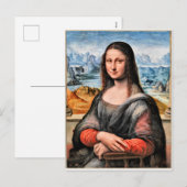 Mona Lisa, beroemd schilderij van Leonardo da Vinc Feestdagenkaart (Voorkant / Achterkant)