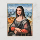 Mona Lisa, beroemd schilderij van Leonardo da Vinc Feestdagenkaart (Voorkant)