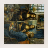 Mona Lisa bezoekt het atelier van Vincent van Gogh Legpuzzel (Horizontaal)