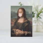 Mona Lisa Bgloeiroze Bubble gom Bedankkaart (Staand voorkant)