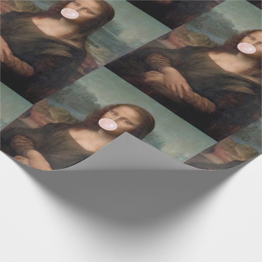 Mona Lisa Bgloeiroze Bubble gom Cadeaupapier (Hoek)