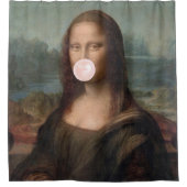Mona Lisa Bgloeiroze Bubble gom Douchegordijn (Voorkant)