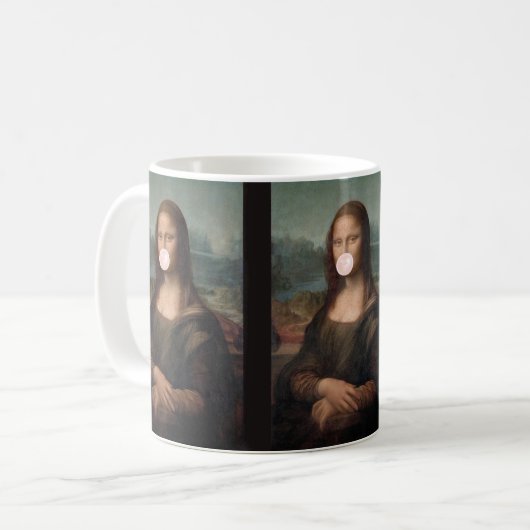Mona Lisa Bgloeiroze Bubble gom Koffiemok (Voorkant links)