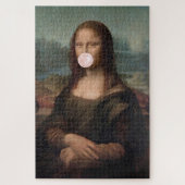 Mona Lisa Bgloeiroze Bubble gom Legpuzzel (Verticaal)