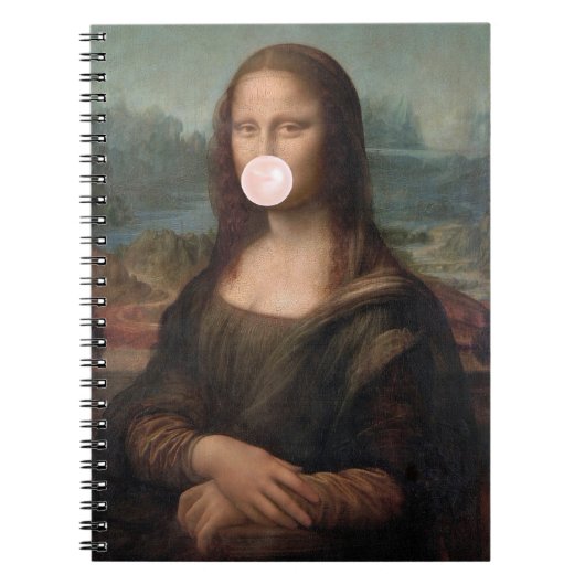 Mona Lisa Bgloeiroze Bubble gom Notitieboek (Voorkant)
