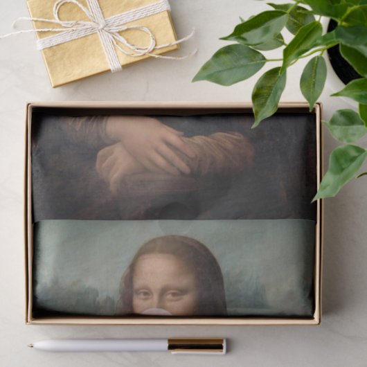 Mona Lisa Bgloeiroze Bubble gom Tissuepapier (Geschenk)