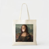 Mona Lisa Bgloeiroze Bubble gom Tote Bag (Voorkant)