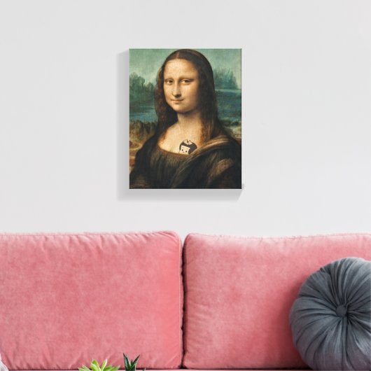 Mona Lisa, bijgewerkte canvas Afdruk (Insitu (Woonkamer))