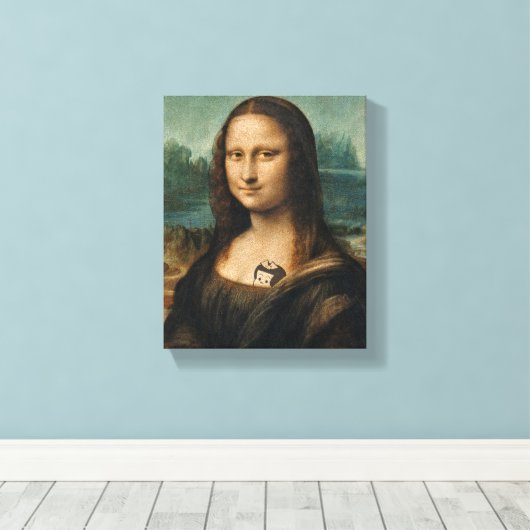 Mona Lisa, bijgewerkte canvas Afdruk (Insitu (Houten vloer))