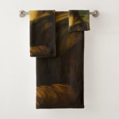 Mona Lisa blaast roze bubbelkauwgom Bad Handdoek (Insitu)