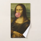 Mona Lisa blaast roze bubbelkauwgom Bad Handdoek (Handdoek)