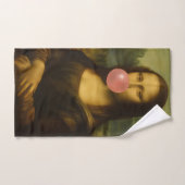 Mona Lisa blaast roze bubbelkauwgom Bad Handdoek (Handdoek)