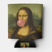 Mona Lisa blaast roze bubbelkauwgom Blikjeskoeler (Voorkant)