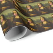 Mona Lisa blaast roze bubbelkauwgom Cadeaupapier (Rol Hoek)