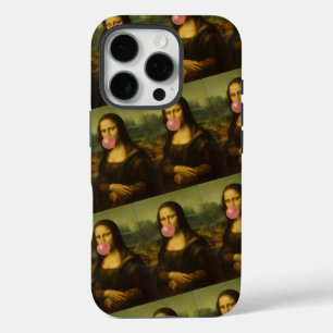 Mona Lisa blaast roze bubbelkauwgom iPhone 16 Pro Hoesje