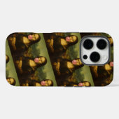 Mona Lisa blaast roze bubbelkauwgom Case-Mate iPhone Case (Achterkant (horizontaal))