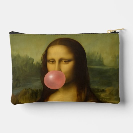 Mona Lisa blaast roze bubbelkauwgom Etui (Achterkant)