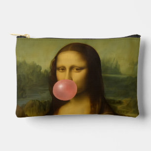 Mona Lisa blaast roze bubbelkauwgom Etui
