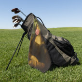 Mona Lisa blaast roze bubbelkauwgom Golfhanddoek (Groen)