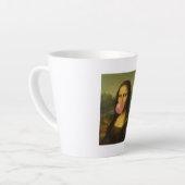 Mona Lisa blaast roze bubbelkauwgom Latte Mok (Linkerhoek)
