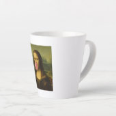 Mona Lisa blaast roze bubbelkauwgom Latte Mok (Rechterhoek)