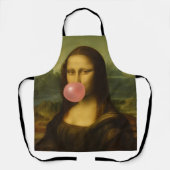 Mona Lisa blaast roze bubbelkauwgom Schort (Voorkant)