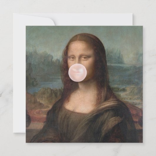 Mona Lisa Blaast Roze Bubble Gum (Voorkant)
