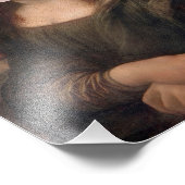 Mona Lisa Blaast Roze Bubble Gum  Foto Afdruk (Hoek)