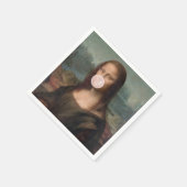 Mona Lisa Blaast Roze Bubble Gum Servet (Hoek)