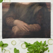 Mona Lisa Blaast Roze Kauwgom Bubbel Theedoek (Gevouwen)