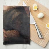 Mona Lisa Blaast Roze Kauwgom Bubbel Theedoek (Quarter Fold)